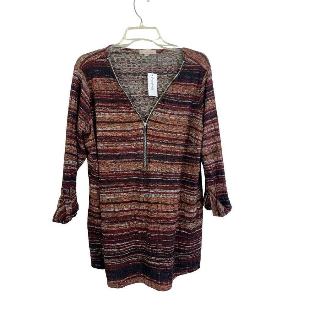 dressbarn Multicolor Striped Blouse, 1X, NWT